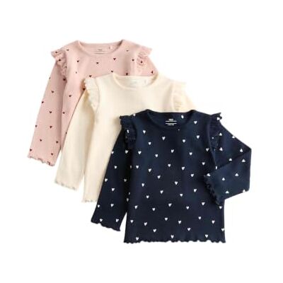 Marks & Spencer Lot de 3 Tops en Jersey de Coton à Motif cœur (Jusqu’au 5 Ans) 12-18 Mois - Publicité Marks & Spencer Lot de 3 Tops en Jersey de Coton à Motif cœur (Jusqu’au 5 Ans) 12-18 Mois - Publicité