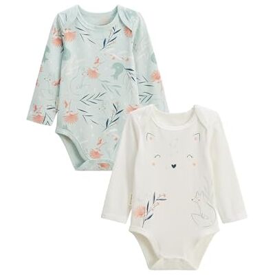 Petit Béguin Lot de 2 Bodies bébé Manches Longues Dina - Publicité Petit Béguin Lot de 2 Bodies bébé Manches Longues Dina - Publicité
