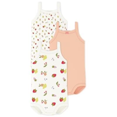 Petit Bateau Lot de bodies bretelles en coton bébé - Publicité Petit Bateau Lot de bodies bretelles en coton bébé - Publicité