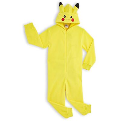 Pokémon Pyjama Combinaison Garçon et Ado avec Capuche Pikachu, Grenouillère Hiver en Polaire Douce, Combinaison de Nuit (9-10 Ans, Jaune Pikachu) - Publicité Pokémon Pyjama Combinaison Garçon et Ado avec Capuche Pikachu, Grenouillère Hiver en Polaire Douce, Combinaison de Nuit (9-10 Ans, Jaune Pikachu) - Publicité