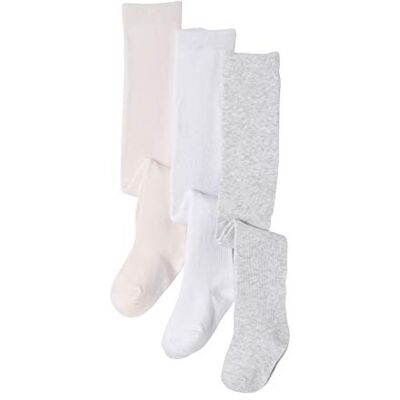 VERTBAUDET - Tricot 3-pack - Blanc - Rose clair - Collants bébé - Publicité VERTBAUDET - Tricot 3-pack - Blanc - Rose clair - Collants bébé - Publicité
