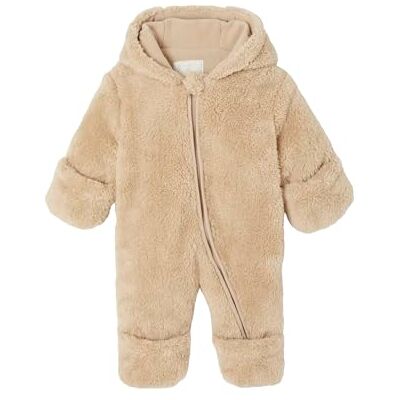 VERTBAUDET Combipilote Naissance en Sherpa À Capuche Doublé sable 6M(67CM) - Publicité VERTBAUDET Combipilote Naissance en Sherpa À Capuche Doublé sable 6M(67CM) - Publicité
