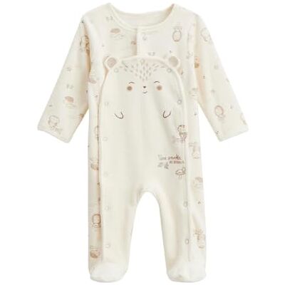Petit Béguin Pyjama bébé en velours ouverture pont Envolée de bisous - Publicité Petit Béguin Pyjama bébé en velours ouverture pont Envolée de bisous - Publicité