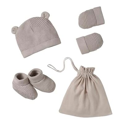Vertbaudet Kit Naissance Bonnet Moufles et Chaussons beige chiné 0/1M(50/54) - Publicité Vertbaudet Kit Naissance Bonnet Moufles et Chaussons beige chiné 0/1M(50/54) - Publicité