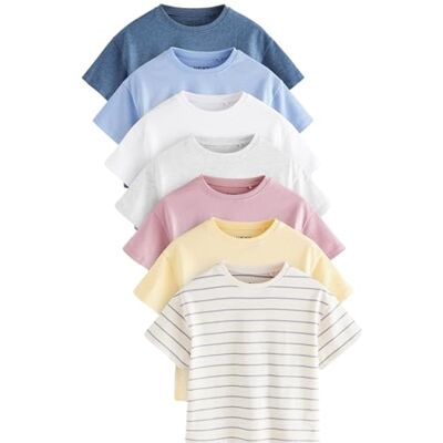 NEXT Fille T-Shirts, Lot de 7 Coupe standard, 100 % coton - Publicité NEXT Fille T-Shirts, Lot de 7 Coupe standard, 100 % coton - Publicité