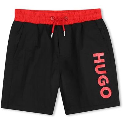 HUGO Swim Shorts Boy's, Green - Publicité HUGO Swim Shorts Boy's, Green - Publicité