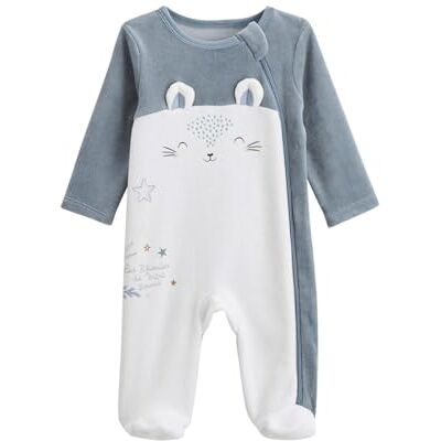 Petit Béguin Pyjama bébé en velours ouverture zippée Rêverie - Publicité Petit Béguin Pyjama bébé en velours ouverture zippée Rêverie - Publicité