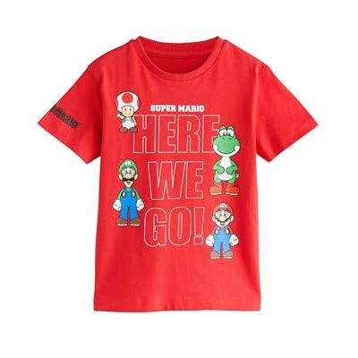 NEXT Garçon T-Shirt Mario Gaming Coupe standard, 100 % coton - Publicité NEXT Garçon T-Shirt Mario Gaming Coupe standard, 100 % coton - Publicité