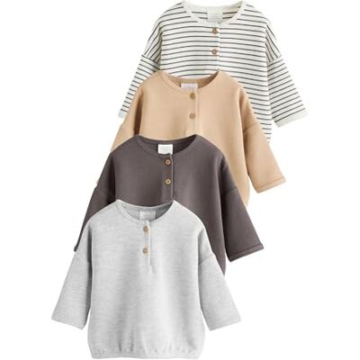 NEXT Bébé garçon T-Shirt à Manches Longues pour bébé, Lot de 4 Coupe standard - Publicité NEXT Bébé garçon T-Shirt à Manches Longues pour bébé, Lot de 4 Coupe standard - Publicité