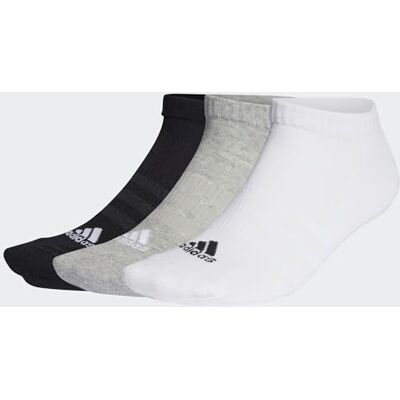 Adidas Mixte Cushioned Low-Cut Socks 3 Pairs, Medium Grey Heather / White / Black, 6.5-8 - Publicité Adidas Mixte Cushioned Low-Cut Socks 3 Pairs, Medium Grey Heather / White / Black, 6.5-8 - Publicité