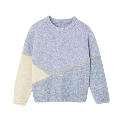 VERTBAUDET Pull Fille Colorblock Bleu 3A - Publicité VERTBAUDET Pull Fille Colorblock Bleu 3A - Publicité