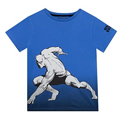 Marvel T-Shirt Black Panther pour Garçons T-Shirt à Manches Courtes pour Enfants Bleu 6-7 Ans - Publicité Marvel T-Shirt Black Panther pour Garçons T-Shirt à Manches Courtes pour Enfants Bleu 6-7 Ans - Publicité
