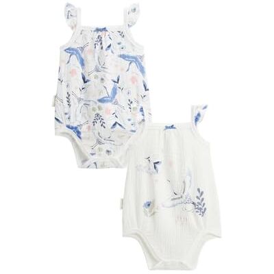 Petit Béguin Lot de 2 Bodies bébé à Bretelles en Gaze de Coton Tiana - Publicité Petit Béguin Lot de 2 Bodies bébé à Bretelles en Gaze de Coton Tiana - Publicité