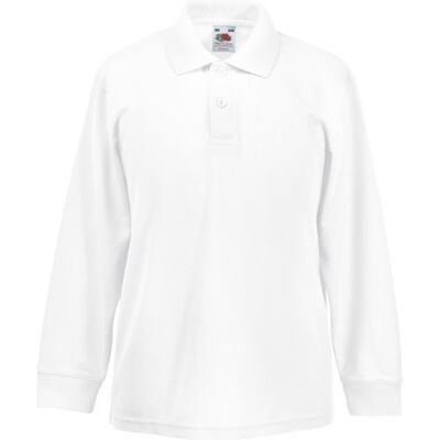 Fruit of the Loom Polo à Manches Longues Enfant (Lot de 2) (14-15 Ans) (Blanc) - Publicité Fruit of the Loom Polo à Manches Longues Enfant (Lot de 2) (14-15 Ans) (Blanc) - Publicité