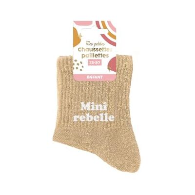 STC Chaussettes paillettes enfant mini rebelle 3-6ans fille - Publicité STC Chaussettes paillettes enfant mini rebelle 3-6ans fille - Publicité