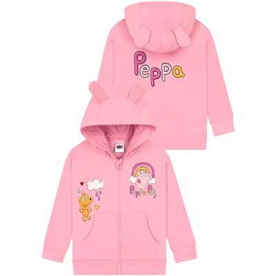 Peppa Pig Sweat Capuche Fille avec Oreilles 3D, Vetement Fille, Sweat A Capuche Enfant en Coton, Rose 5-6 Ans - Publicité Peppa Pig Sweat Capuche Fille avec Oreilles 3D, Vetement Fille, Sweat A Capuche Enfant en Coton, Rose 5-6 Ans - Publicité