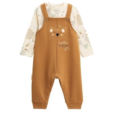 Petit Béguin Ensemble salopette bébé en molleton et t-shirt Constellation - Publicité Petit Béguin Ensemble salopette bébé en molleton et t-shirt Constellation - Publicité
