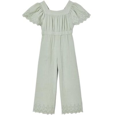 VERTBAUDET Combinaison fille en gaze de coton avec broderie - Publicité VERTBAUDET Combinaison fille en gaze de coton avec broderie - Publicité