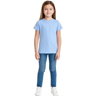 A2Z 4 Kids Filles T-Shirts Coton Uni Tie Dye Court Manches T-Shirts Haut Doux Girls T Shirt Sky Blue 5-6 - Publicité A2Z 4 Kids Filles T-Shirts Coton Uni Tie Dye Court Manches T-Shirts Haut Doux Girls T Shirt Sky Blue 5-6 - Publicité