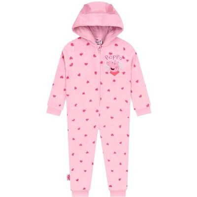 Peppa Pig Grenouillere Enfant, Pyjama Combinaison Enfant en Polaire avec Oreilles 3D, Surpyjama Fille Motif Coeurs, 3-4 Ans - Publicité Peppa Pig Grenouillere Enfant, Pyjama Combinaison Enfant en Polaire avec Oreilles 3D, Surpyjama Fille Motif Coeurs, 3-4 Ans - Publicité
