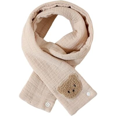 AWJUWHBJ Écharpe respirante pour bébé avec broderie ours doux pour nouveau-nés et tout-petits jusqu'à 3 ans, automne et hiver, cache-cou confortable, kaki clair, Taille unique - Publicité AWJUWHBJ Écharpe respirante pour bébé avec broderie ours doux pour nouveau-nés et tout-petits jusqu'à 3 ans, automne et hiver, cache-cou confortable, kaki clair, Taille unique - Publicité