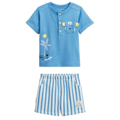 Petit Béguin Ensemble enfant t-shirt et short Biscarosse - Publicité Petit Béguin Ensemble enfant t-shirt et short Biscarosse - Publicité