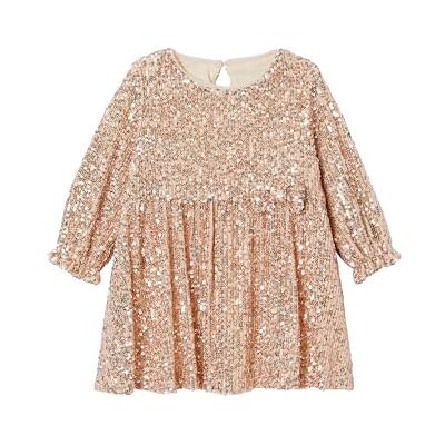 VERTBAUDET Robe Bébé Fille à Sequins Noël Manches Longues - Publicité VERTBAUDET Robe Bébé Fille à Sequins Noël Manches Longues - Publicité