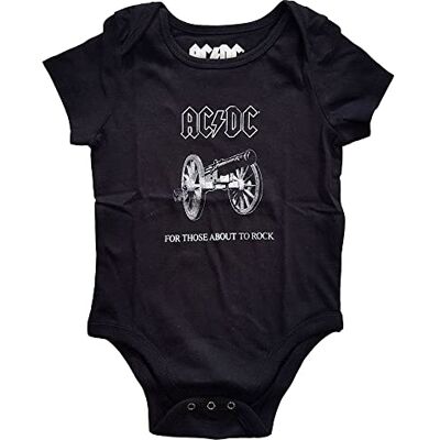 DCShoe AC/DC Grenouillères About To Rock Band Logo Nouveau Officiel Noir 0 To 24 Months - Publicité DCShoe AC/DC Grenouillères About To Rock Band Logo Nouveau Officiel Noir 0 To 24 Months - Publicité