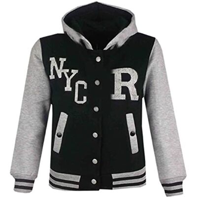 A2Z 4 Kids Enfants Unisexe Filles Garçons Baseball Fox NYC B.B Jacket Black NYC 7-8 - Publicité A2Z 4 Kids Enfants Unisexe Filles Garçons Baseball Fox NYC B.B Jacket Black NYC 7-8 - Publicité