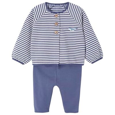 VERTBAUDET Ensemble Naissance Molletonné Gilet Pantalon bleu 6M(67CM) - Publicité VERTBAUDET Ensemble Naissance Molletonné Gilet Pantalon bleu 6M(67CM) - Publicité