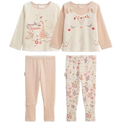 Petit Béguin Lot de 2 Pyjamas Enfant 2 pièces en Velours avec Pieds Retroussables Manouk - Publicité Petit Béguin Lot de 2 Pyjamas Enfant 2 pièces en Velours avec Pieds Retroussables Manouk - Publicité