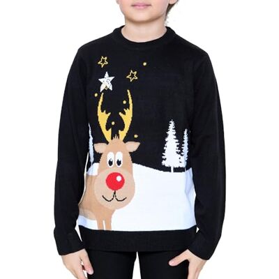 NOROZE Garçons Filles Unisexe Enfants Joyeux noël Renne Élan Père Noël Bus de tournée Écharpe de Silencieux Pom Ours Polaire Pulls de Noël Chandail Pull-Over (13 Ans, Rodolphe Noir) - Publicité NOROZE Garçons Filles Unisexe Enfants Joyeux noël Renne Élan Père Noël Bus de tournée Écharpe de Silencieux Pom Ours Polaire Pulls de Noël Chandail Pull-Over (13 Ans, Rodolphe Noir) - Publicité