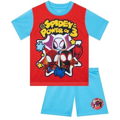 Marvel Pyjama Garçon, Ensemble De Pyjama A Manches Courtes Spidey Et Ses Amis Extraordinaires, Bleu 18-24 Mois - Publicité Marvel Pyjama Garçon, Ensemble De Pyjama A Manches Courtes Spidey Et Ses Amis Extraordinaires, Bleu 18-24 Mois - Publicité
