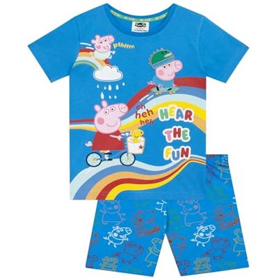 Peppa Pig Short Pyjama Garçon, Pyjama Enfant Garçon George Pig, Ensemble Pyjashort, Bleu 2-3 Ans - Publicité Peppa Pig Short Pyjama Garçon, Pyjama Enfant Garçon George Pig, Ensemble Pyjashort, Bleu 2-3 Ans - Publicité