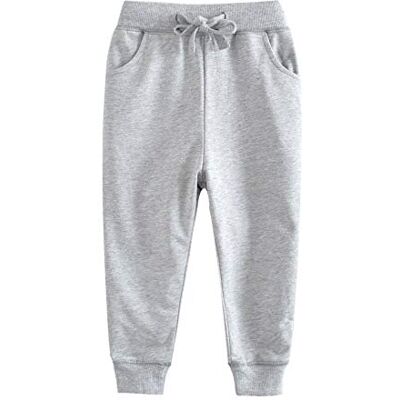 BINIDUCKLING Enfant Garcon Pantalon de Jogging Imprimé Couleur Unie Coton Sport pour,Gris,4-5 Ans - Publicité BINIDUCKLING Enfant Garcon Pantalon de Jogging Imprimé Couleur Unie Coton Sport pour,Gris,4-5 Ans - Publicité
