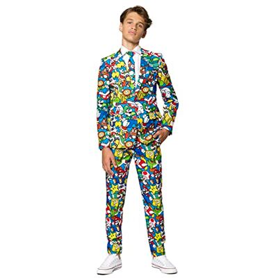 OppoSuits Costume de personnage pour garçon – Tenue Nintendo et Pikachu – Comprend blazer, pantalon et cravate - Publicité OppoSuits Costume de personnage pour garçon – Tenue Nintendo et Pikachu – Comprend blazer, pantalon et cravate - Publicité