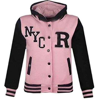 A2Z 4 Kids Enfants Unisexe Filles Garçons Baseball Fox NYC B.B Jacket Light Pink NYC 13 - Publicité A2Z 4 Kids Enfants Unisexe Filles Garçons Baseball Fox NYC B.B Jacket Light Pink NYC 13 - Publicité