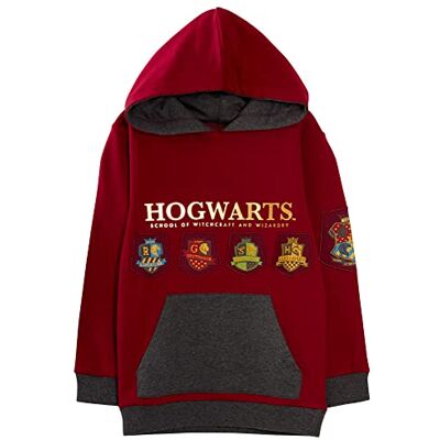 Harry Potter Sweat à Capuche pour Enfants Poudlard House Teams Crest Hooded Fleece Top Sweatshirt - Publicité Harry Potter Sweat à Capuche pour Enfants Poudlard House Teams Crest Hooded Fleece Top Sweatshirt - Publicité