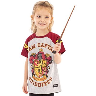 HARRY POTTER T-Shirt Quidditch Team Capitaine Capitaine Raglan Enfants Grey Top 11-12 Ans - Publicité HARRY POTTER T-Shirt Quidditch Team Capitaine Capitaine Raglan Enfants Grey Top 11-12 Ans - Publicité