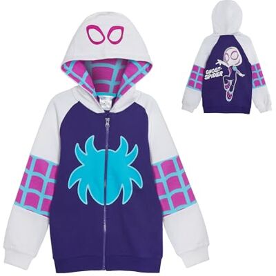 Marvel Sweat à capuche pour enfant Spidey et ses incroyables amis, veste à capuche zippée, Miles Morales Ghost Spider ou Spidey, 5-6 ans - Publicité Marvel Sweat à capuche pour enfant Spidey et ses incroyables amis, veste à capuche zippée, Miles Morales Ghost Spider ou Spidey, 5-6 ans - Publicité