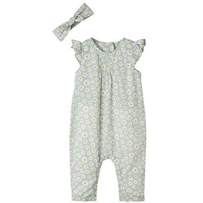 VERTBAUDET Ensemble combinaison + bandeau imprimés bébé fille vert céladon imprimé 6M(67CM) - Publicité VERTBAUDET Ensemble combinaison + bandeau imprimés bébé fille vert céladon imprimé 6M(67CM) - Publicité