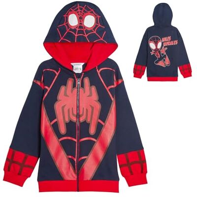 Marvel Sweat à capuche zippé pour enfants Spidey et ses amis incroyables Miles Morales Ghost Spider ou Spidey, 3-4 ans - Publicité Marvel Sweat à capuche zippé pour enfants Spidey et ses amis incroyables Miles Morales Ghost Spider ou Spidey, 3-4 ans - Publicité