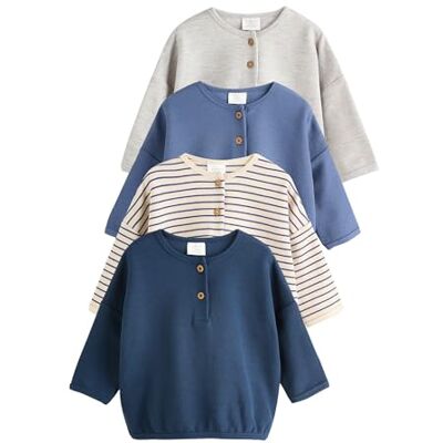 NEXT Bébé garçon T-Shirt à Manches Longues pour bébé, Lot de 4 Coupe standard - Publicité NEXT Bébé garçon T-Shirt à Manches Longues pour bébé, Lot de 4 Coupe standard - Publicité
