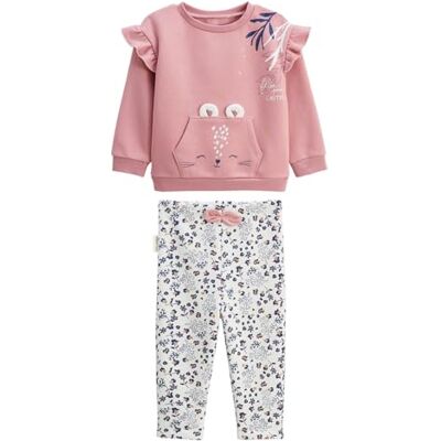 Petit Béguin Ensemble enfant sweat et legging en molleton Céleste - Publicité Petit Béguin Ensemble enfant sweat et legging en molleton Céleste - Publicité