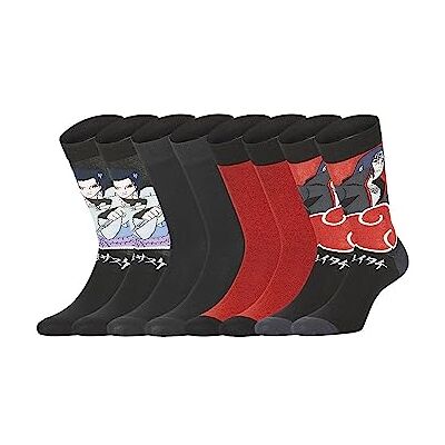 FREEGUN Chaussette Enfant Naruto Shippuden, Chaussettes Garçon Sasuke, Itachi (Lot de 4) - Publicité FREEGUN Chaussette Enfant Naruto Shippuden, Chaussettes Garçon Sasuke, Itachi (Lot de 4) - Publicité