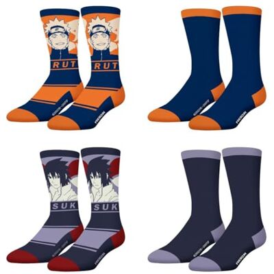 FREEGUN Chaussette Enfant Naruto Shippuden, Chaussettes Garçon Sasuke, Naruto (Lot de 4) - Publicité FREEGUN Chaussette Enfant Naruto Shippuden, Chaussettes Garçon Sasuke, Naruto (Lot de 4) - Publicité