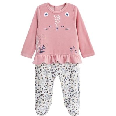 Petit Béguin Pyjama bébé en Velours Céleste - Publicité Petit Béguin Pyjama bébé en Velours Céleste - Publicité