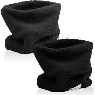 Risipu Lot de 2 écharpes d'hiver chaudes en polaire pour enfants, garçons et filles, écharpes rondes coupe-vent, cache-cou, masque (2 Pcs Noir + Gris foncé) - Publicité Risipu Lot de 2 écharpes d'hiver chaudes en polaire pour enfants, garçons et filles, écharpes rondes coupe-vent, cache-cou, masque (2 Pcs Noir + Gris foncé) - Publicité