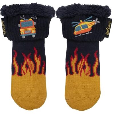 Isotoner Chaussettes anti-dérapantes garçon pompier en maille, 25/30, bleu canard - Publicité Isotoner Chaussettes anti-dérapantes garçon pompier en maille, 25/30, bleu canard - Publicité