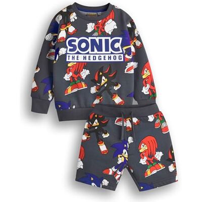 Sonic The Hedgehog Ensemble sweat-shirt et short pour garçons Pull graphique imprimé intégral pour enfants avec bas assortis Tenue vestimentaire Shadow Knuckles pour les joueurs - Publicité Sonic The Hedgehog Ensemble sweat-shirt et short pour garçons Pull graphique imprimé intégral pour enfants avec bas assortis Tenue vestimentaire Shadow Knuckles pour les joueurs - Publicité